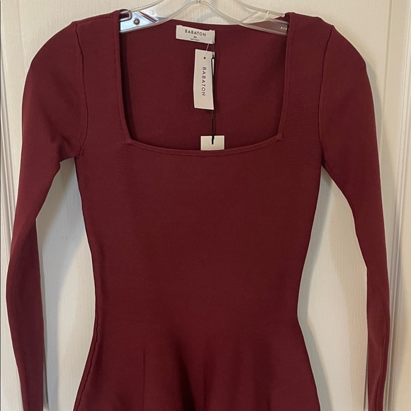 Babaton burgundy Long Sleeve Dress - Picture 4 of 11